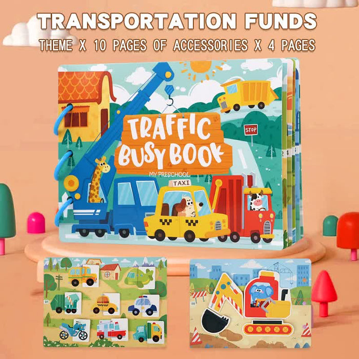 Educational Preschool Activity Books - Transport and Animals (2-piece set)