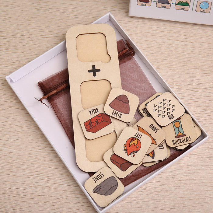 Wooden Mineral & Gemstone Educational Puzzle - Colorful Geology Toy for Kids