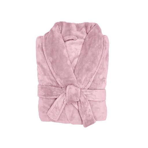 Bambury Microplush Bath Robe - Blush - Lozza’s Gifts & Homewares 