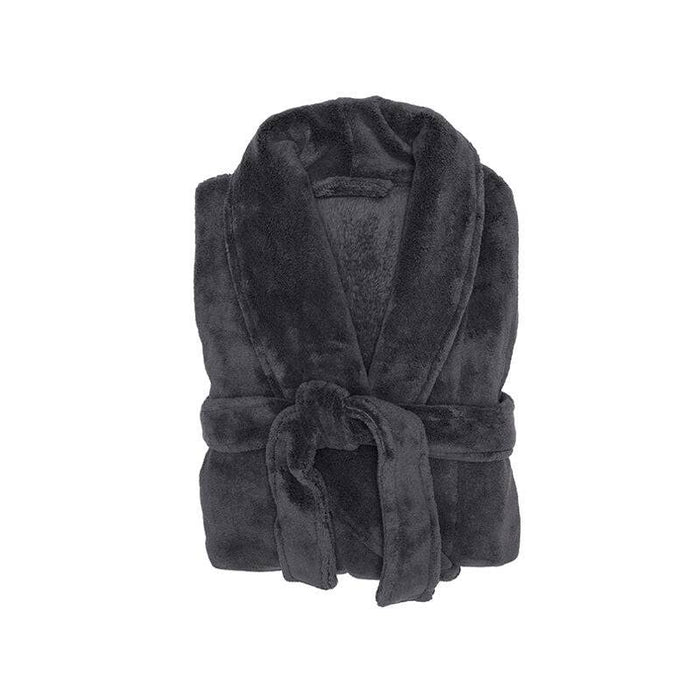 Bambury Microplush Bathrobe - Charcoal - Lozza’s Gifts & Homewares 