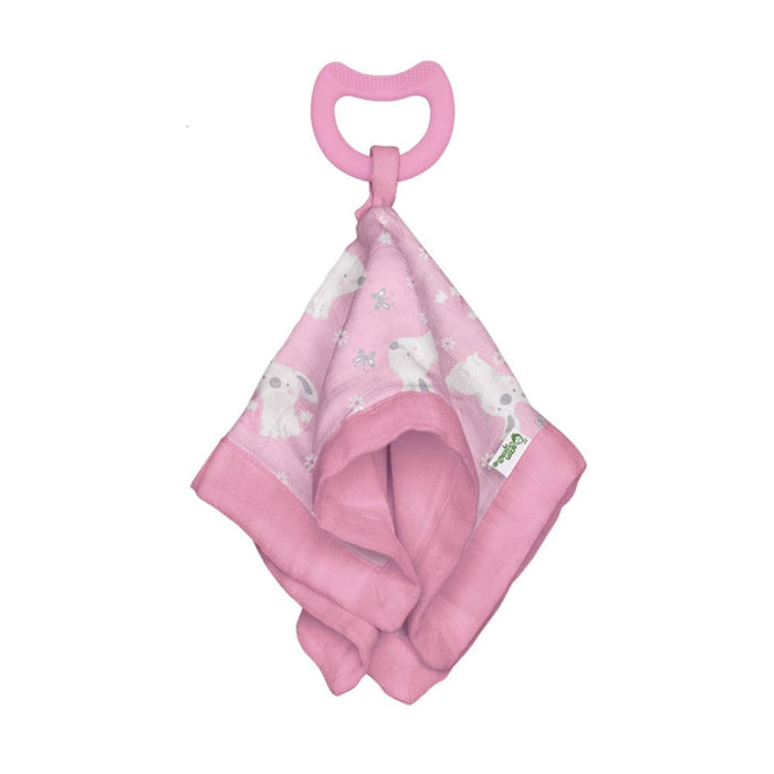 Snuggle Blankie Teether made from Organic Cotton - 3mo+ - Lozza’s Gifts & Homewares 