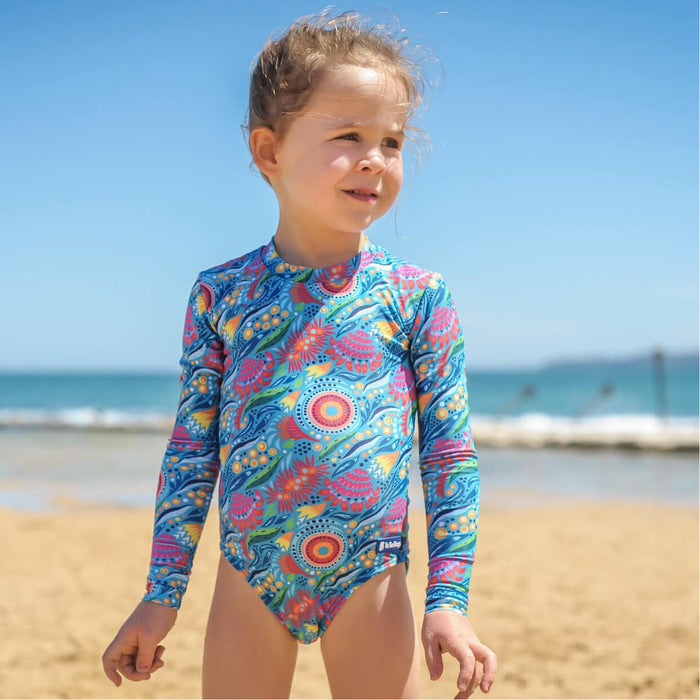 Girls Long Sleeve Swimsuit | Bush Blooms