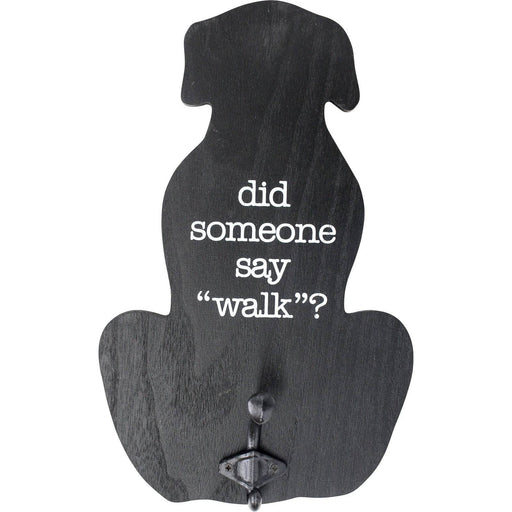 Hanging Dog Lead Hook - Black/white - Lozza’s Gifts & Homewares 