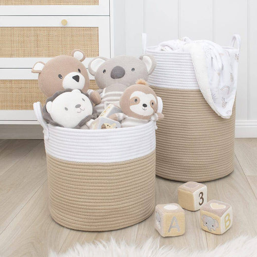 100% Cotton Rope Hamper - Medium - Natural - Lozza’s Gifts & Homewares 