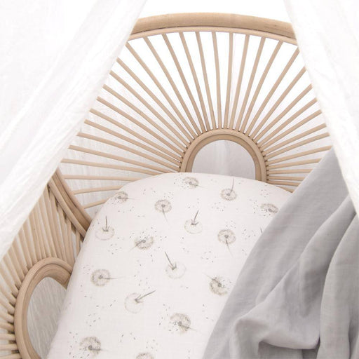 Organic Muslin 2-Pack Bassinet Fitted Sheets - Dandelion Grey - Lozza’s Gifts & Homewares 