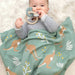 Australiana Baby Blanket - Kangaroo/Green - Lozza’s Gifts & Homewares 