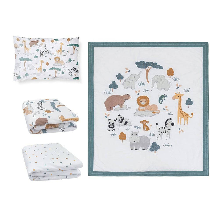 4-piece Nursery Set - Day at the Zoo - Lozza’s Gifts & Homewares 