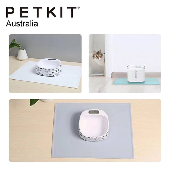 Pet Food & Water Anti-slip Mat - Grey/White or Blue - Lozza’s Gifts & Homewares 