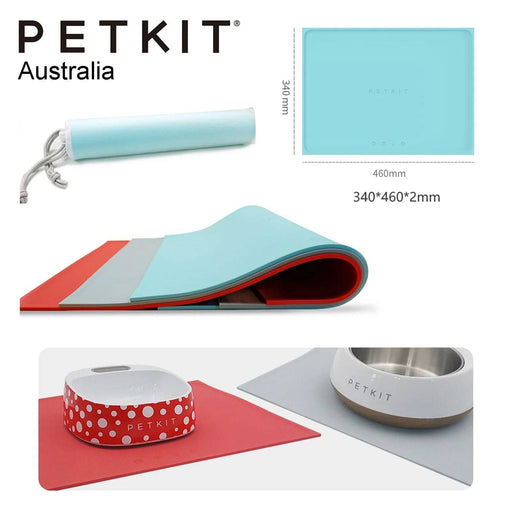 Pet Food & Water Anti-slip Mat - Grey/White or Blue - Lozza’s Gifts & Homewares 