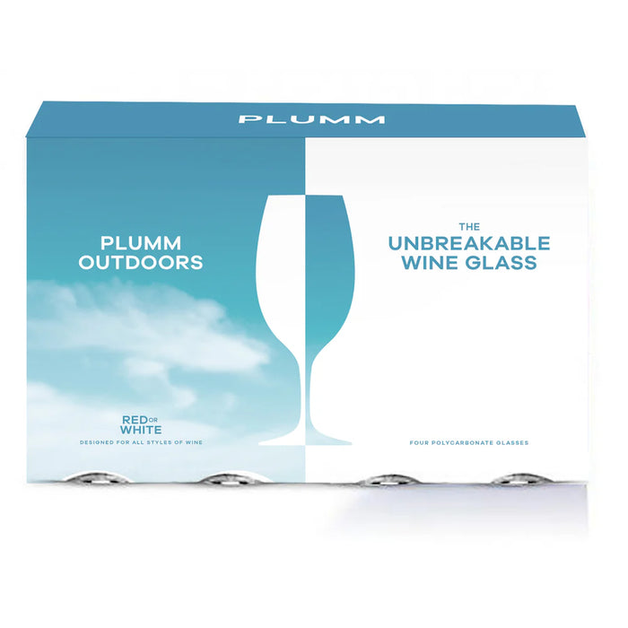 Plumm Outdoors |  RED or WHITE Wine Glass (Four Pack) Unbreakable