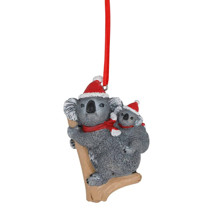 Christmas Koala & Joey Hanging Decoration 8cm - Lozza’s Gifts & Homewares 